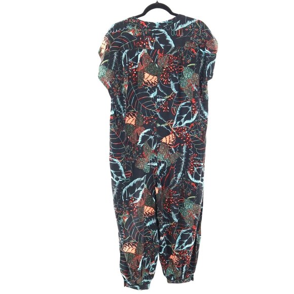 Anthropologie Black and Blue Floral Jumpsuit - Picture 4 of 11